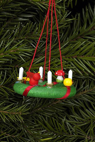 Baumbehang Adventskranz, vom Erzgebirge