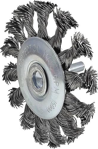 KS Tools 340.0039 Cepillo redondo de acero trenzado, ø 75 mm, alambre de acero 0,5mm