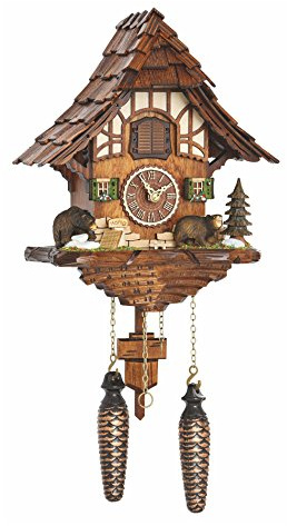Trenkle Quarz Kuckucksuhr Schwarzwaldhaus mit Musik TU 4201 QM