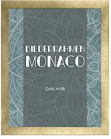 Homedeco-24 Fotorahmen Monaco 70x100 cm Bilderrahmen Gold Antik Posterrahmen