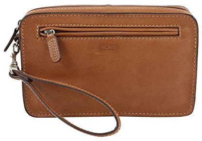 Picard Handgelenktasche S mit Reisverschluss Toscana Leder Small 14 x 23 x 5,5 cm (H/B/T) Herren Aktentaschen (8966), beige|braun