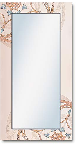 ARTLAND Wandspiegel Ganzkörperspiegel mit Holz Deko Rahmen 60x120 cm Spiegel zum Aufhängen Abstrakt Muster Kunst Boho Mandala Orient T9QM
