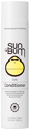 Sun Bum Curls & Waves Conditioner - Curly Hair Conditioner - Curl Defining - Shine Enhancing - Paraben Free - Sulfate Free Conditioner - 10 FL OZ Bottle - 1 Count