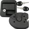 Serrure de porte pour caravane, camping-car, système FF, noir