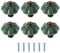 AusseL 6PCS Ceramic Cabinet Knobs, Vintage Drawer Knobs, Antique Pumpkin Kitchen Cupboard Handles, Round Furniture Door Knobs, Green