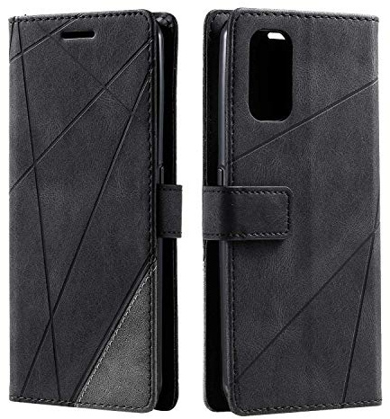 SONWO Cover per Realme 7 PRO, Flip Caso in PU Pelle Case Cover Portafoglio Custodia per Realme 7 PRO, [Kickstand] [Slot per Schede], Nero