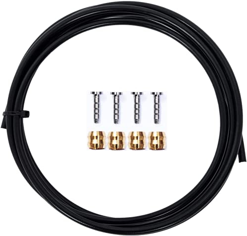 YBEKI 2500mm Hochdruck-Kevlar Scheibenbrems-Schlauch Kit mit Teflon & Messinganschlüssen – Kompatibel mit Shimano BH59/BH90, SRAM Guide/DB/XX, Magura MT5/MT7 – EN14765 Zertifiziert