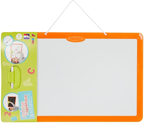Smoby Wandtafel mit 2 Seiten, eine Seite magnetisch und eine andere zum Schreiben mit Kreide, inkl. löschbarem Marker, 47 cm, geeignet ab 3 Jahren, Farbe (7600410710)