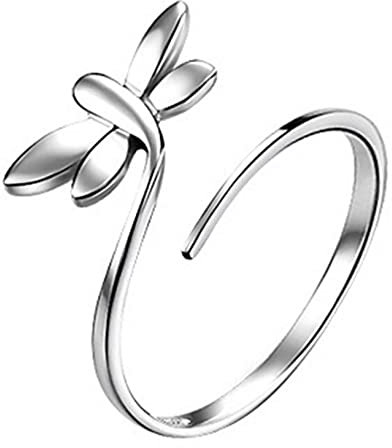 HCMA 925 Sterling Silber Libellen Eröffnungsring Mode weibliche Modelle Netter Ringschmuck
