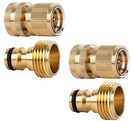 2-teiliges Set adapter gartenschlauch, hahnverbinder 3/4 zoll aufsatz wasserhahn gartenschlauch gartenschlauch anschluss set, indoor adapter wasserschlauch Wasserhahn stecker