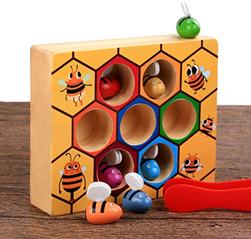 Bienen Farbspiel Sortieren Motorik Holz Natur Geschenk Spielzeug Farben Lernen Jungen Mädchen Lernspiel