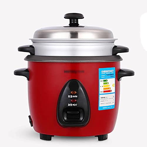 Rice Cooker & Steamer & Hot Pot 1.5/2.5L Small Capacity Aluminum Alloy Non-Stick Liner for Family Dormitory for 1~3 People Rice Cooker (Color : Red, Size : 2.5l)