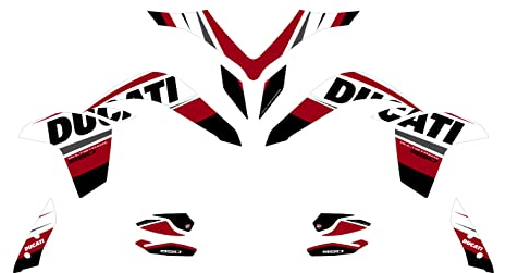 Kit adesivi Carena Compatibile per Ducati Multistrada 950 2017-2018 FS-MULTI-950-17-18-L (White)