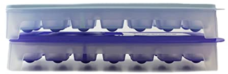 Tupperware Gefrier-Behälter Eiswürfler lila-weiß + himmelblau G29 Eiswürfelwunder 39023
