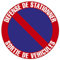 Exacompta - Réf. 67109E - 1 panneau rond DÉFENSE DE STATIONNER - SORTIE DE VOTURES - En PP traité anti-dérapant et résistant aux UV - Diamètre du panneau : 20 cm - coloris : rouge et bleu