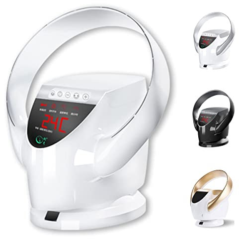 O·Lankeji Ventilateur Mural Silencieux avec Télécommande Ventilateur Rafraichissant Ultra Silencieux Basse Consommation Ventilateur sans Pales pour La Maison,Bureau (Couleur : Blanc)