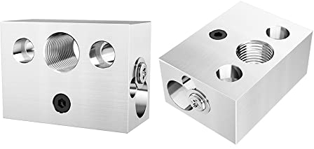 BZ 3D Ender 3 S1 Heizblock,Sprite Extruder Pro Aluminium Heater Block mit Silikon Socken für Ender 3 S1,Ender 3 S1 Pro,Ender 3 S1 Plus,CR-10 Smart Pro,Sermoon V1 3D Drucker Hotend.(2 STÜCK)