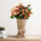 Relexome Keramik Vase mit Schleife, 24,5 cm Warm Beige Modern Boho Vase, dekorative Aesthetic Blumenvase für Frische Blumenstrauß, Pampasgras, für Wohnzimmer, Schlafzimmer, Tischdekoration, Home Deko