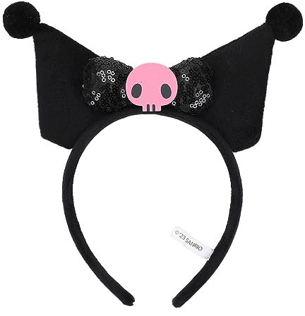 Bioworld Kuromi - Fascia per capelli in morbido tessuto felpato