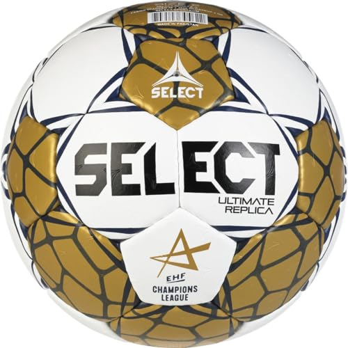 Select Handball Ultimate Replica EHF Champions League v24, Weiss Gold blau