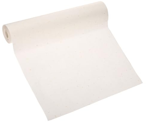 PATIKIL 35cm Rouleau Papier Xuan 20 Mètres Blanc pour Pratique Calligraphie | Papier de Calligraphie Chinoise avec Pointe Dorée Chunlian Duilian Papier à Riz