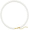 LuLiyLdJ 1 Stück Damen Perlenkette kurz rund Imitationsperle Braut Hochzeit Perle weiß (5mm)