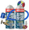 ClimaSet Remplacement du gaz refrigerant R134a 2x235 g pour Climatisation avec Tuyau, Manomètre et Adaptateur HP/LP pour Climatisation -Recharge climatisation voiture - ECO