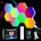 8 Piezas Hexa Paneles Luminosos, Smart Hexágono Luces de Pared, Sincronización de Música, Gamer Habitacion Pared Decoracion Lampara, RGB Luces de la Casa con APP para Sala de estar, Sala de Juegos