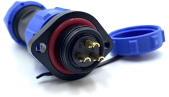 SP17 3 poli, connettore per aeronautica, spina IP68, maschio e femmina femmina, connettore 3 pin, 2 fori, flangia, montaggio a piastra, impermeabile, 500 V, 10 A