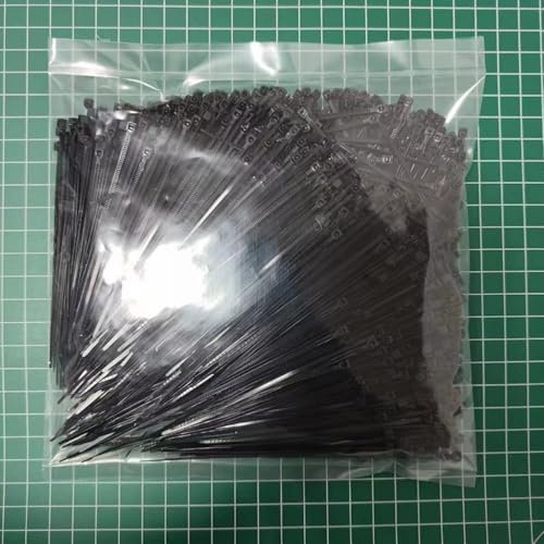 YAMXIN Lot de 1000 serre-câbles noirs - 96 mm x 1,8 mm - Pour installation électrique, maison, jardin, gestion des câbles