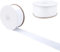 Zythrem 2PCS 45M Geschenkband Satinband 40mm Weiß Satinband,Breit Dekoration Geschenkband,Weiß Satin Dekoband für Geschenkverpackung, Dekoration