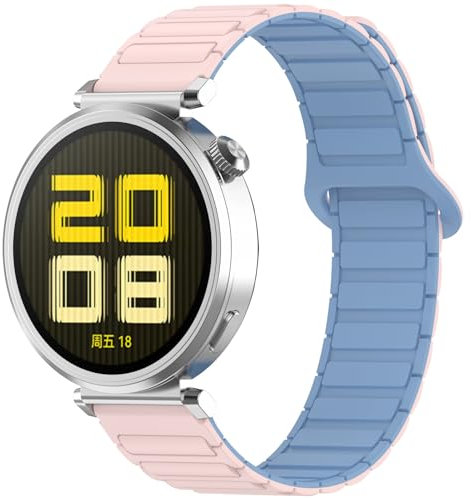MIJOBS Correa Magnética Compatible con Huawei Watch GT 6/5/4 41mm, GT5 Pro 42mm Potente Cierre Magnético Antipérdida Resistente al Agua y Fácil de Limpiar, 18 mm