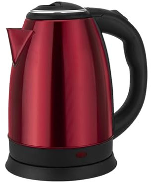 Electric Fast Boil Kettle, 304 Stainless Steel Rapid Boil Kettle, 2L, 1500W, Auto Shut - Off Protection,Red