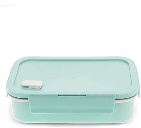 Rex London Lunchbox Hellblau | doppelwandig, luftdicht, mikrowellengeeignet, mit Innenbox & Fächern, BPA-frei, ideal für Kinder, Schule, Büro & unterwegs