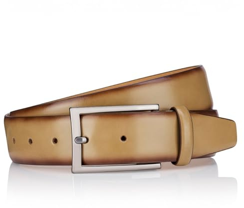 LINDENMANN Premium Ledergürtel Handmade in EU 35 mm taupe