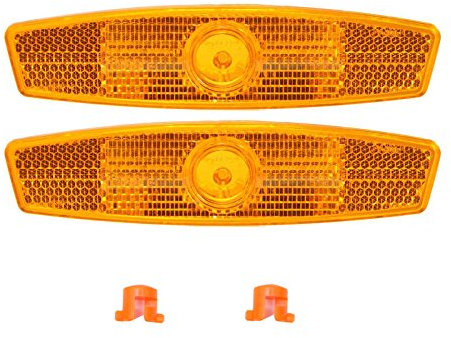 Qsvbeeqj Fahrrad-Rad Reflektor Speiche reflektierende Halterung Vintage Clip Warnung