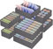 Zosenyer Organizer Armadio Cassetti Intimo, Set di 8 Organizer per Biancheria Intima in Tessuto Non Tessuto, Pieghevole Organizzatore Divisori da Cassetti per Reggiseni Calze Cravatte Grigio