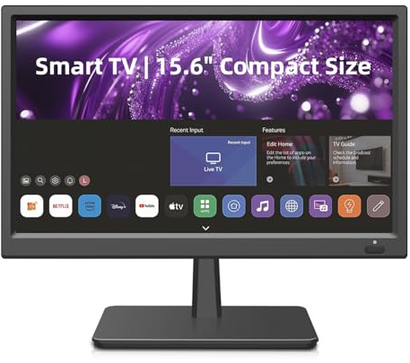 Feihe - Small HD 1080P LED Smart TV, Flat Screen TV with ATSC/HDMI/USB/AV Tuner for Kitchen, RV, Home & Bedroom or On-the-Go Entertainment