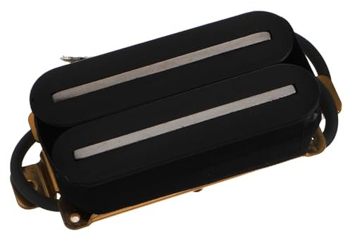 Milisten **Leistungsstarker Dual Rail E-Gitarren Pickup mit Coil-Split, Humbucker für Halsposition, Schwarz, 6,78 x 3,48 x 1,5 cm**