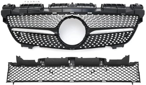 SQOFJGIGN Frontstoßstangengitter Für Benz R172 SLK 2011-2015 Für Diamant GT St Sport Vorderen Einlass Grille Racing Grill Zubehör Facelift Haube Mesh Grid Auto Kühlergrill(Schwarz)