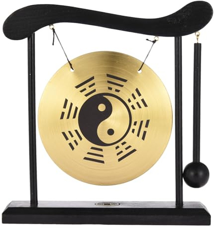 Japanischer Tischgong - Handgefertigte Metall Klangschale Instrument | Mini Meditationsglocke Tischglocke, Dekorative Percussion Glocke Für Wohnung Büro Raumgestaltung