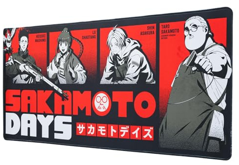 Alfombrilla ratón XXL Sakamoto Days - Alfombrilla Escritorio (Mouse Pad XXL: Protector Escritorio) | Accesorios Gaming - Tapete Escritorio : Impermeable y Antideslizante (80x35cm)