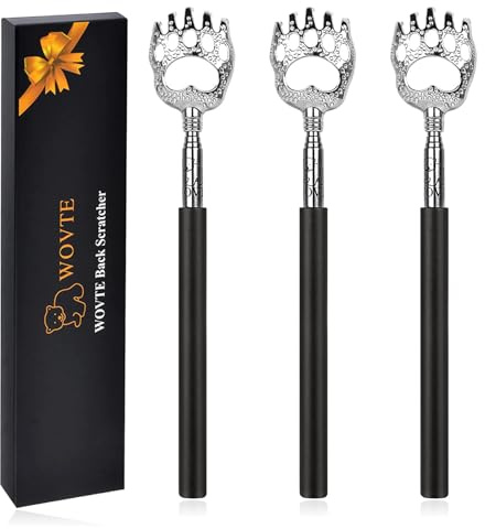 WOVTE Set of 3 Stretchable Bear Claw-Shaped Back Scratchers for Men, Women, Adults, Mother's Day, Father's Day, Birthday, Christmas, for Men, Women, Mom, Dad, Husband