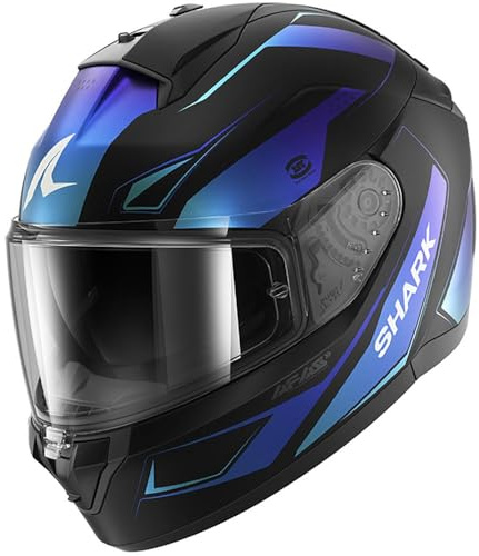 SHARK, Integraler Motorradhelm RIDILL 2 MEKARIUM Black Blue KBB, M