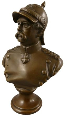 Antikas - Otto von Bismarck Büste, wertige Bronze Figur, patiniert, H.18 cm