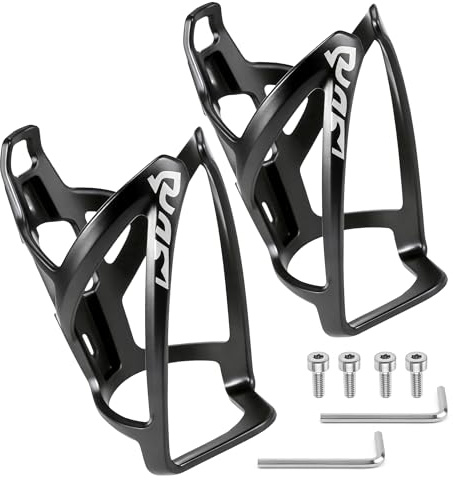 Lot de 2 Porte Bouteille de Vélo, Porte Gourde Velo Porte Gobelet en Plastique PC Haute Résistance Porte Gobelet pour VTT, vélo de Route et VTT avec vis et Outil de Montage