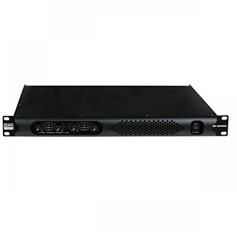 DAP-Audio Qi-4200 4-Kanal-Audioverstärker (4 Kanäle, D, 90 dB, 200 W, 120 W, 650 mV), Schwarz