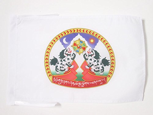 AZ FLAG - Flagge Wappen Der Tibetischen Exilregierung - 45x30 cm Mit Kordel - Tibets Fahne 30 x 45 Cm - Flaggen