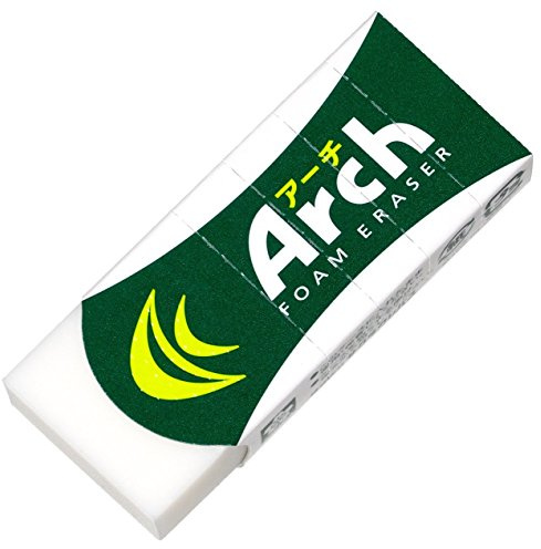 Sakura Arch Evolutional Schaumstoff-Radiergummis, 5 Stück, Weiß (Japan importiert)