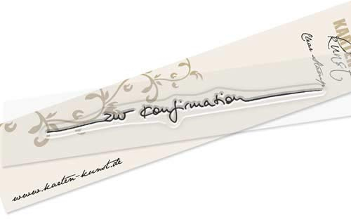 Karten-Kunst Clear Stamps Stempel Schriftzug Zur Konfirmation Silikonstempel